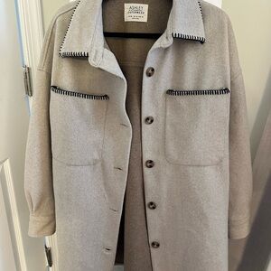Ashley By 26 International Tan Shirt Jacket